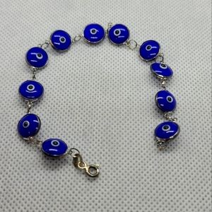 Sterling Silver Evil Eye Bracelet